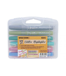 Marker Glitter 12 culori, cutie plastic, ML50-21